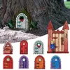 Garden Decorations Ornaments Decoration Tale Ornament With Elf Door For Kid Playhouse