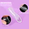 Falska naglar 600 st Clear Medium Almond Acrylic Full Cover Sculpted Soft Gel Nail Tips Tools For Home DIY Salon Supplies