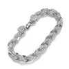 Designer Jewelry Custom Hip Hop Moissanite Jewellery Classical Bracelet 925 Sterling Silver Rope Chains for Men Women