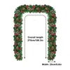 Decorative Flowers Wreaths Christmas Artificial wreath green outdoor pine tree wreath Mantel Stair Fireplace Garland with Pine cone for home decoration 231109