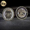 Arts and Crafts Marine Corps Démon Chien Pièce d'or Zodiac Dog Coin