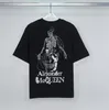 2023SS Classical White Designer T Shirt Summer Short Sleeve McQueening Mężczyźni Kobiet Tshirt Tee Męskie ubrania