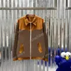 22SS MENS TRACKSUITS Golden Velvet Fabric Sticking Double Embroidery Streetwear Windbreaker Tracksuit Brown XinxinBuy M-2XL265B