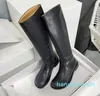 Nouveau Campo veau daim cuir genou-haut Chelsea bottes d'équitation silhouette marque talons plats chaussons