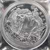 Arts et artisanat chinois Shanghai Mint 5 oz 1997 année zodiaque vache argent médaillon commémoratif