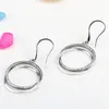 Boucles d'oreilles à tige en argent Sterling 925, deux cercles creux avec Zircon cubique éblouissant, Style Boho pour femmes et filles