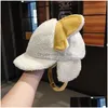 Berety Autmn Winter Parenting Big Ear Bomber Hats Śliczne kreskówkowe czapki na zewnątrz narciarstwo wiatroodporne Earflap 54-59cm 47-53cm Drop de Dhdft