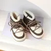 Laarzen Herfst/Winter Kinderen Laarzen Voor Jongens Warme Pluche Rubberen Zool Peuter Kids Sneakers Mode Meisjes Laarzen 21-30 231109