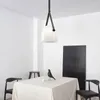 Lampes suspendues Lampes en verre nordiques Ceinture de designer LED suspendue pour chambre à coucher Cuisine Salon Bar Décor à la maison Suspension Luminaire