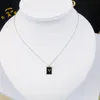 Collier en acier inoxydable de style romantique, marque de créateur, cadeau, bijoux, pendentif d'amour à la mode, nouvel hiver, collier brillant en argent 925 avec logo correct