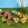 Décorations de jardin 1 PC Figurines en résine de champignon Miniatures décoratives Micro Paysage Doll House DIY Ornements 2023