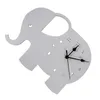 壁の時計クロック象の装飾吊り下げミュートキッチン動物漫画ノンチッキングルームキッズガーデンデコレーションサイレント