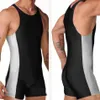 Mężczyźni Cull Body Turotards Swim Suit One Piece Swimodear Athlete Suit Gym Man Wrestling Singlet268p