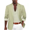 Vestes pour hommes printemps automne solide costume mince jolie pochette pour homme d'affaires Gentleman hauts crème solaire manteaux ajustés
