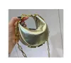 Graphy Hobo Wrist Bag Half Moon Fastening Vintage Bottom Golden Metal Letter Cross Body Womens Clutch Bag