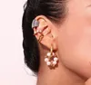 Hoop Earrings Minar Dainty Natural Freshwater Pearl For Women Female 14K Real Gold Plated Copper Beads Strand Earring