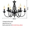 Pendelleuchten im europäischen Stil Eisenlaternen Wohnzimmer Kronleuchter Stehtisch Licht Kerze Schlafzimmer Esszimmer Hängelampe