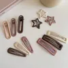 Haarschmuck 3 Teile / satz Frauen Mädchen Mode Kaffee Farbe Geometrische Sterne Headwear Clips Erwachsene Süße Haarnadeln Weiblich