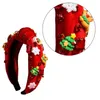 Party Supplies Christmas Headband Delicate Knotting Wide Brim Hairband With Woman Teens Wash Face Makeup Hair Accessory