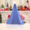 240pcs/lot 28*36cm Sequin Xmas Hat Santa Christmas Adult Hat Xmas Party Supplies Christmas Decoration C07