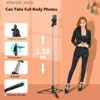 Selfie-Einbeinstative COOL DIER 1580 mm neues kabelloses Selfie-Stick-Stativ, faltbares Einbeinstativ mit Fülllicht für Gopro-Action-Kameras, Smartphones, Selfie Q231110