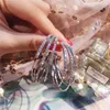 Boucles d'oreilles cerceau à la mode grand cercle de cristal pour femme déclaration de mode coréenne été femme cadeaux de mariage 2023