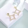 dangle earrings zircon Hollow Star drop for women girls copper copper hampingearingファッション耳のジュエリーブリンコ