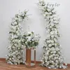 Party Decoration 2sts Artificial Flower Plant Rattan Stand Welcome Hall Balloon Arch Wedding Props Metal Backdrop Stage Bakgrund