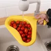 Kitchen Sink Strainer Leftovers Drain Basket Soup Waste Strainer Multifunctional Hanging Fruit & Vegetable Drainer Gadget