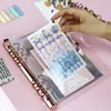 Notepads Sharkbang 5pcs A5 diagonal pocket binding filling bag A6 A7 PVC ticket sticker storage 6hole magazine transparent organizer 230408