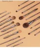 Makeup Borstes 20st/Set Animal Hair Wood Powder Makeup Borstar Full Set Highlight Base Make Up Brush Eyebrow Eyeshadow Lip Cosmetic Tools Kit Q231110