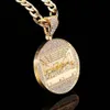 Chains The Last Supper Big Pendant Necklace Iced Out Bling Zircon Gold Color Jesus For Men Hip Hop Charm Jewelry GiftChains1268396297E