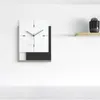 Orologi da parete Orologio quadrato alimentato a batteria Design moderno di lusso silenzioso soggiorno Orologio minimalista da parete casa AD50WC