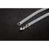 Pulseras de Mujer Shiny S925 Sterling Silver Zircon Tennis Bracelet Silver Box Chain Silver Women Jewelryrynisブレスレット