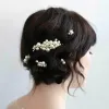 5 PCST simulados clipes de pinos de pérolas e pente para mulheres flores pãcoa penteado casamento jóias de cabelo de festa para presentes mulheres