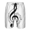 Shorts masculinos homens de secagem rápida beachwear música nota maiô masculino 2023 maiô verão swimwear