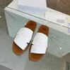 Le più nuove donne di marca Woody Mules Pantofole con tacco basso Pantofola piatta Designer Lady Lettering Tessuto Suola in pelle per esterni Sandalo scorrevole Taglia 35--42