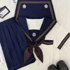 Robes de travail de style japonais pour filles, uniformes scolaires JK, Costume de la marine pour femmes, chemisier de marin, jupe plissée, vêtements de classe