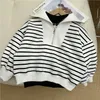 T-shirts Shirts Turn-down Collar Full Sleeve Regular Length Striped Pullover Cotton Soft Comfortable Casual Autumn Children Unisex 230410