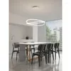 Kroonluchters Verlichting LED-ring Scandinavisch modern geborsteld kunsthuisverlichting Plafond gemonteerd in woonkamer Slaapkamer Hanglampen Lustres