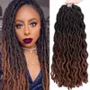 Curly Dreadlock Hair Extensions Natural Gypsy Locs Crochet Hair Ombre Black Brown Soft Locs Synthetic Braids Hair For Women