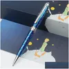 Bolígrafos Promoción al por mayor Azul oscuro Petit Prince Rollerball Pen Diseñador Bolígrafos Escritura Suave Gota Entrega Oficina S Dhemf