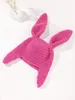 Beanieskull Caps Fashion Women Knit Crochet Balaclava Hat Winter Ears Beanie Handgjorda kaninhattar 231109