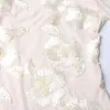 Lässige Kleider, rückenfrei, weiß, Jacquard, Stickerei, Blume, schmale Passform, Kleid mit ausgestellten Ärmeln, Mini-Retro-Party-Abend, luxuriös, 2023