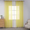 Curtain Colorful Polyester Curtains Solid Colored Gauze Bedroom El Living Room Decorative