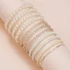 Braccialetto di perle moda filo Braccialetti da donna elastici Braccialetti con perline multistrato Imitazione regalo di nozze
