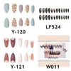 Faux Ongles 24pcs Halloween Français Hiver Noir Araignée Léopard Stiletto Amande Faux