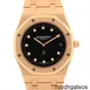 Audemar Pigue Watches Royal Oak Men's Watch Audemar Pigue Royal Oak Extra Thin 15207OROO1240OR01 PG AT Black Dial HBA8