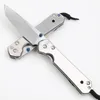 Chris Reeve Classic Sebenza 21 Small Knives CR Klappmesser 5CR15Mov 58HRC Stone Wash Tanto-Klinge, Edelstahlgriff, EDC-Taschen-Geschenkmesser
