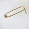 18K Золотая подарка Дизайнер дизайнер бренд подвесной ожерелье мода Рождественские ювелирные украшения молодежь любовь подарки в бутик -бутик Womns Long Chain Wholesale